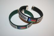 2 SOUTH SUDAN COUNTRY FLAG FLEXIBLE C BRACELETS WRISTBANDS .. CHOOSE YOUR COLOR .. NEW