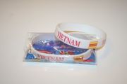 2 SOUTH VIETNAM WHITE COUNTRY FLAG SILICONE BRACELETS WRISTBANDS .. NEW