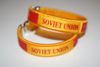 2 SOVIET UNION DESIGN COUNTRY FLAG YELLOW BRACELETS WRISTBANDS .. NEW