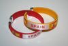 2 SPAIN COUNTRY FLAG FLEXIBLE C BRACELETS WRISTBANDS .. CHOOSE YOUR COLOR ... FIFA WORLD CUP .. NEW