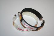 2 SPAIN COUNTRY FLAG FLEXIBLE C BRACELETS WRISTBANDS .. CHOOSE YOUR COLOR ... FIFA WORLD CUP SOCCER FOOTBALL .. NEW