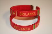2 SRILANKA RED COUNTRY FLAG FLEXIBLE METAL BRACELETS ... SOCCER FOOTBALL CRICKET ... NEW