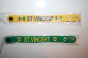 2 ST. VINCENT COUNTRY FLAG SILICONE BRACELETS WRISTBANDS .. CHOOSE YOUR COLOR ... NEW