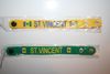 2 ST. VINCENT COUNTRY FLAG SILICONE BRACELETS WRISTBANDS .. CHOOSE YOUR COLOR ... NEW