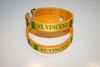2 ST. VINCENT YELLOW COUNTRY FLAG FLEXIBLE METAL NYLON BRACELETS ... NEW