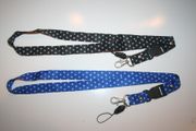 2 STARS LANYARDS KEYCHAINS PASSHOLDERS ... CHOOSE YOUR COLOR .. NEW