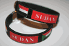 2 SUDAN BLACK COUNTRY FLAG FLEXIBLE BRACELETS WRISTBANDS .. NEW
