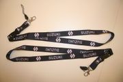 2 SUZUKI BLACK LANYARDS KEYCHAINS PASSHOLDERS ... NEW