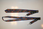 2 SWEDEN BLUE AND YELLOW STRIPPED LANYARDS KEYCHAINS PASSHOLDERS ... NEW