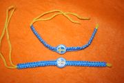 2 SWEDEN COUNTRY FLAG BLUE WOVEN BRACELETS ...NEW