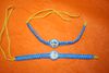 2 SWEDEN COUNTRY FLAG BLUE WOVEN BRACELETS ...NEW