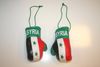 2 SYRIA COUNTRY FLAG SET OF 2 MINIATURE BOXING GLOVES ... HIGH QUALITY .. NEW