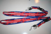 2 TAIWAN COUNTRY FLAG LANYARDS KEYCHAINS PASSHOLDERS ... NEW