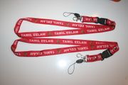 2 TAMIL EELAM TIGER FLAG LANYARDS KEYCHAINS PASSHOLDERS .... NEW