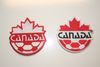 ...SOLD OUT....2 TEAM CANADA FIFA WORLD CUP SOCCER FOOTBALL BADGES PATCHES CRESTS ... NEW