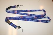 2 THAILAND COUNTRY FLAG BLUE LANYARDS KEYCHAINS PASSHOLDERS ... NEW