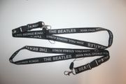 2 THE BEATLES JOHN PAUL GEORGE RINGO BLACK LANYARDS KEYCHAINS PASSHOLDERS .. NEW