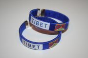 2 TIBET BLUE COUNTRY FLAG FLEXIBLE BRACELETS WRISTBANDS .. NEW
