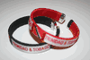 2 TRINIDAD & TOBAGO COUNTRY FLAG FLEXIBLE METAL NYLON BRACELETS ... (IN BLACK OR RED COLOR) ... NEW