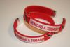 2 TRINIDAD & TOBAGO RED COUNTRY FLAG FLEXIBLE METAL NYLON BRACELETS ... NEW