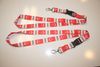 2 TURKEY COUNTRY FLAG RED AND WHITE LANYARDS KEYCHAINS PASSHOLDERS ... NEW