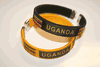 2 UGANDA COUNTRY FLAG FLEXIBLE METAL NYLON BRACELETS ... 2 BLACK OR 2 YELLOW OR ( 1 BLACK & 1 YELLOW ) ... NEW