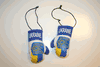 2 UKRIANE COUNTRY FLAG SET OF MINIATURE BOXING GLOVES .. HIGH QUALITY ..NEW