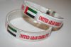 2 UNITED ARAB EMIRATES WHITE COUNTRY FLAG FLEXIBLE BRACELETS WRISTBANDS .. NEW