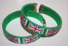 2 UNITED KINGDOM GREEN COUNTRY FLAG FLEXIBLE C BRACELETS WRISTBANDS  .. NEW