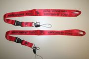 2 VANCOUVER 2010 WINTER OLYMPICS RED HIGH QUALITY LANYARDS KEYCHAINS PASSHOLDERS .. NEW