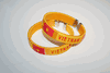 2 VIETNAM YELLOW COUNTRY FLAG FLEXIBLE C BRACELETS WRISTBANDS .. NEW