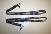 2 VOLVO BLACK HIGH QUALITY CAR LANYARDS KEYCHAINS PASSHOLDERS .. NEW