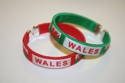2 WALES COUNTRY FLAG FLEXIBLE BRACELETS WRISTBANDS .. CHOOSE YOUR COLOR ... NEW