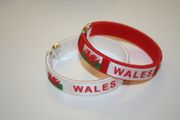 2 WALES COUNTRY FLAG FLEXIBLE BRACELETS WRISTBANDS ... CHOOSE YOUR COLOR .. NEW