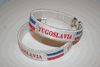 2 YUGOSLAVIA WHITE COUNTRY FLAG FLEXIBLE BRACELETS WRISTBANDS ... NEW