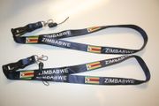 2 ZIMBABWE BLUE COUNTRY FLAG HIGH QUALITY LANYARDS KEYCHAINS PASSHOLDERS ... NEW