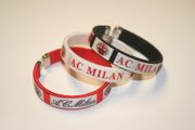 3 AC MILAN SOCCER FOOTBALL CLUB FLEXIBLE METAL BRACELETS .. NEW