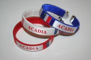 3 ACADIA FLEXIBLE C BRACELETS WRISTBANDS .. ACADIAN FLAG .. NEW
