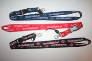 3 CANADA MAPLE LEAF FLAG LANYARDS KEYCHAINS PASSHOLDERS .. VARIETY .. NEW