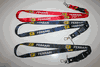 3 FERRARI CAR SQUARE LOGO LANYARDS KEYCHAINS PASSHOLDERS IN RED, BLUE AND BLACK COLORS .. NEW
