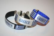 3 GREECE SUPER THICK COUNTRY FLAG FLEXIBLE BRACELETS WRISTBANDS VARIETY .. NEW