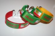 3 IRAN SUPER THICK COUNTRY FLAG FLEXIBLE BRACELETS WRISTBANDS ..YOU GET ALL 3 COLORS ... NEW