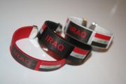 3 IRAQ SUPER THICK COUNTRY FLAG FLEXIBLE BRACELETS WRISTBANDS .. YOU GET ALL 3 COLORS .. NEW