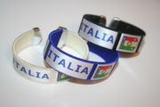 3 ITALIA SUPER THICK FIFA WORLD CUP SOCCER FOOTBALL BRACELETS WRISTBANDS .. ITALY .. NEW