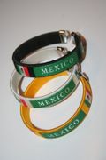 3 MEXICO COUNTRY FLAG FLEXIBLE BRACELETS WRISTBANDS VARIETY .. FIFA WORLD CUP SOCCER FOOTBALL .. NEW
