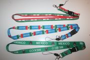 3 MEXICO FIFA WORLD CUP LANYARDS KEYCHAINS PASSHOLDERS VARIETY .. NEW