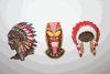 3 NATIVE AMERICAN INDIAN IRON ON EMBOIDERED PATCH CREST BADGE .. NEW