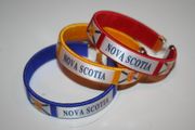 3 NOVA SCOTIA PROVINCIAL FLAG FLEXIBLE C BRACELETS WRISTBANDS ... NEW