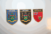 3 ONTARIO PROVINCIAL FLAG EMBROIDERED IRON ON SHIELD PATCHES CRESTS BADGES  .. PROVINCE ... NEW