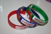 3 ONTARIO PROVINCIAL FLAG FLEXIBLE C BRACELETS WRISTBANDS .. NEW